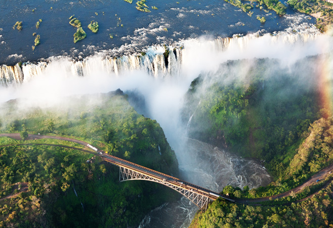 Knife-Edge Bridge at Victoria Falls Zambia