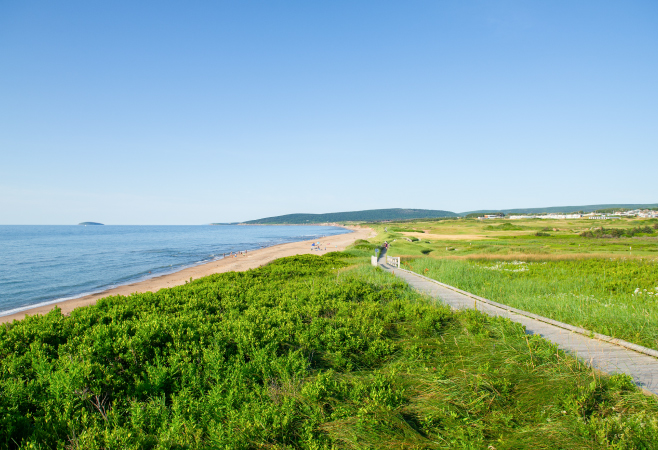 Cape Breton Highlands offers salt and freshwater beaches for swimming Cape Breton Highlands offers salt and freshwater beaches for swimming